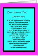 To Mom and Dad, Happy Festivus, The Holiday for the Rest of Us, humor card