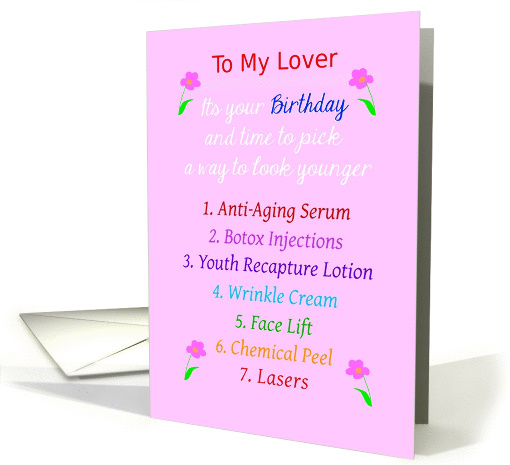 Lover, Happy Birthday, Beautiful Choices, Humor card (957093)