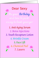 Adult, Sexy, Happy Birthday, Beautiful Choices, Humor card