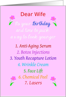 Wife, Happy Birthday, Beautiful Choices, Humor card