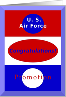 Congratulations, U. S. Air Force Rank Promotion card