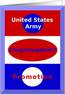 Congratulations, United States Army Rank Promotion card