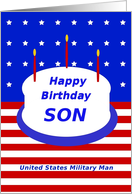 Military, Son, Happy Birthday! card