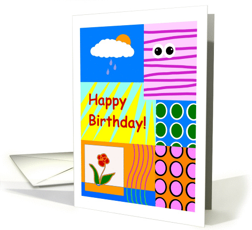 Happy Birthday, Cute Collage, Youthful card (971711)