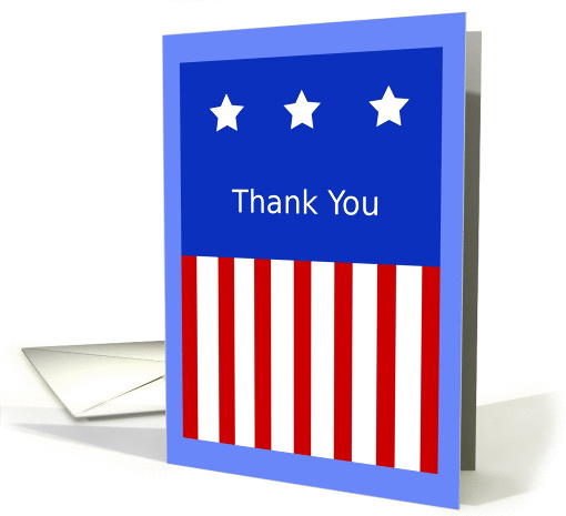 Thank You for Your Donation In Memory Of, Patriotic Graphic card