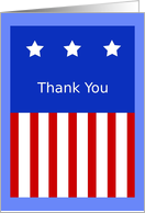 Thank You for Your Donation In Memory Of, Patriotic Graphic card