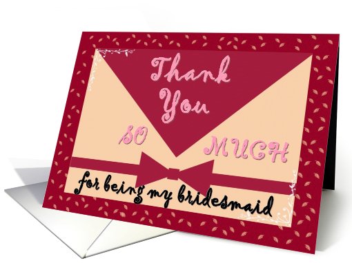 Wedding Thank You - BRIDESMAID card (423676)