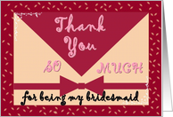 Wedding Thank You - BRIDESMAID card