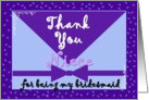 NIECE Wedding Thank You - BRIDESMAID card