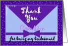 COUSIN Wedding Thank You - BRIDESMAID card