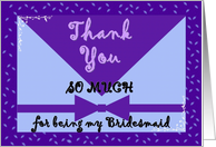 Wedding Thank You - BRIDESMAID card