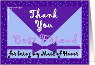 Best Friend Wedding Thank You - Maid Of Honor card