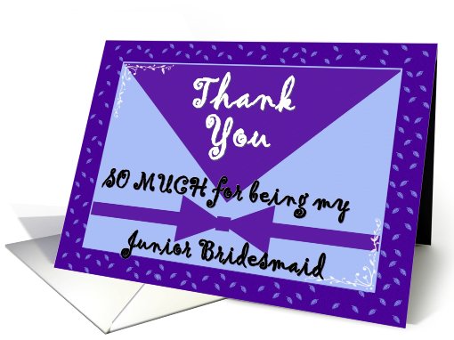 Wedding Thank You - JUNIOR BRIDESMAID card (424704)