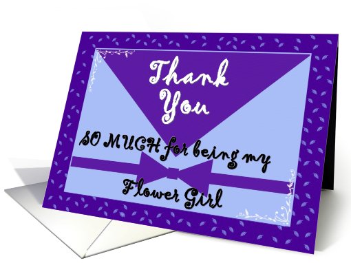 Wedding Thank You - FLOWER GIRL card (424705)