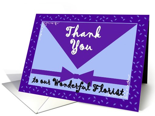 Wedding Thank You - FLORIST card (424706)