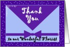Wedding Thank You - FLORIST card