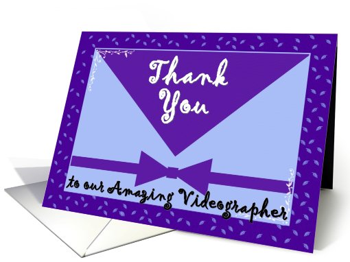 Wedding Thank You - VIDEOGRAPHER card (424707)