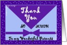 Wedding Thank You - WONDERFUL PARENTS card