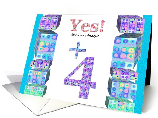 34TH BIRTHDAY - With Colorful Gifts card (428596)