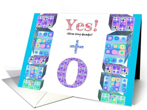30TH BIRTHDAY - With Colorful Gifts card (428605)