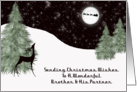Reindeer Brother and His Partner Christmas Card