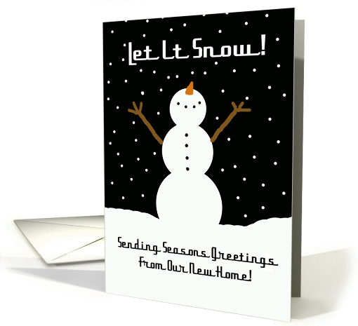Snowman Our New Address Christmas card (1453784)
