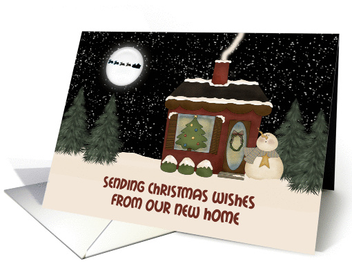 Saw Santa Our New Address Christmas card (1453802)