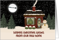 Saw Santa Our New Address Christmas Card