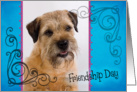 Friendship Day card featuring a Border Terrier card