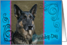 Friendship Day card featuring a German Shepherd Dog card