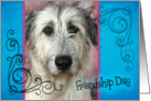 Friendship Day card featuring an Irish Wolfhound card