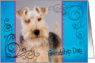 Friendship Day card featuring a Lakeland Terrier puppy card