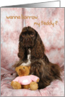 Get Well Soon Borrow My Teddy - Cocker Spaniel card