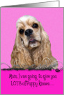 Mothers Day Licker License - featuring an American Cocker Spaniel card