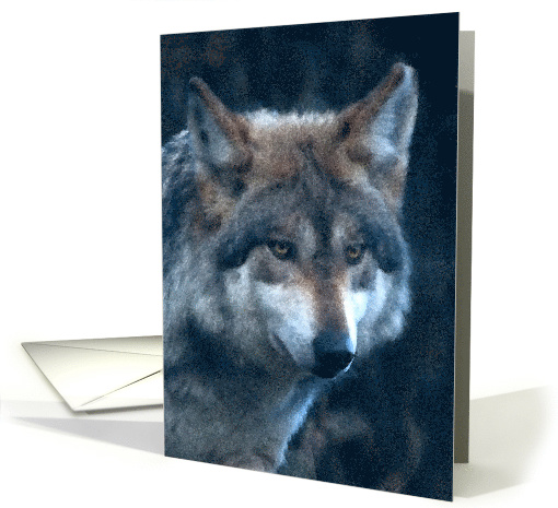 Mexican Grey Wolf - blank inside card (624300)
