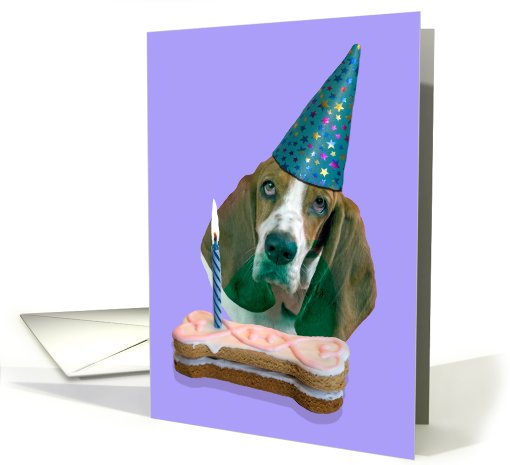 Happy Birthday Card - featuring a Basset Hound card (625550)