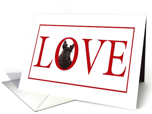 Valentine's Love Greeting - featuring a Scottish Terrier Puppy card