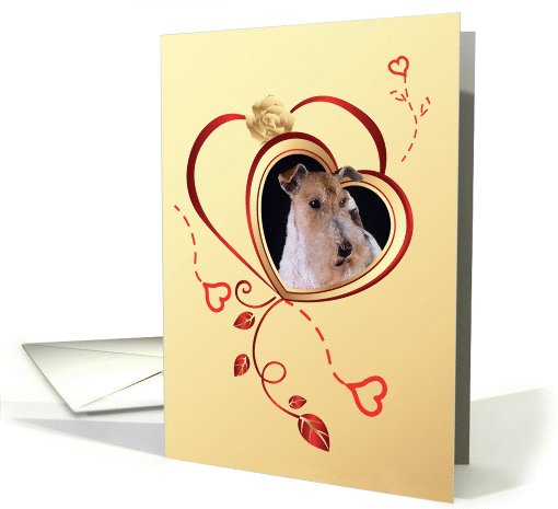 Valentine's Greeting - Wire Fox Terrier surrounded by... (759612)