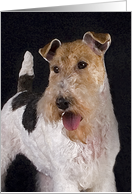 Greeting Card - featuring artwork of a Wire Fox Terrier card