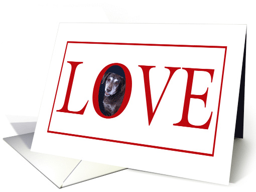 Valentine's Love Greeting - featuring a Labrador Retriever card