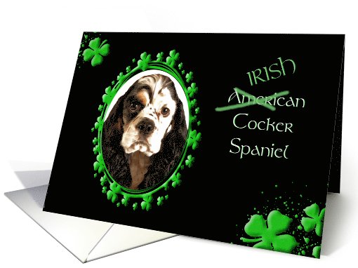 St Patrick's Greeting Card - (Irish) American Cocker Spaniel card