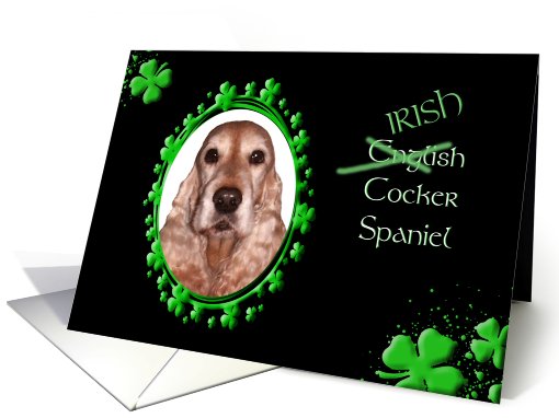St Patrick's Greeting Card - (Irish) English Cocker Spaniel card