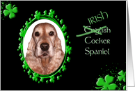 St Patrick’s Greeting Card - (Irish) English Cocker Spaniel card