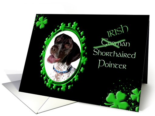 St Patrick's Greeting Card - (Irish) German Shorthaired Pointer card