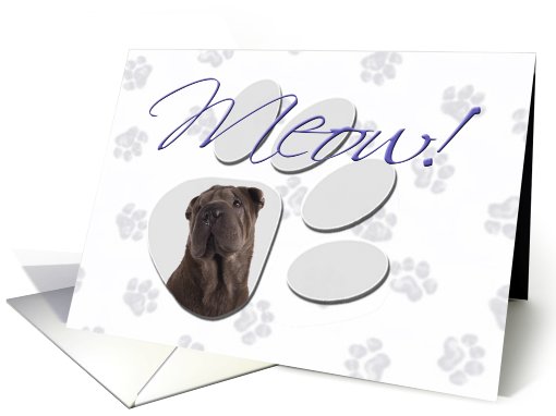 April Fool's Day Greeting - featuring a Chinese Shar-Pei card (776869)