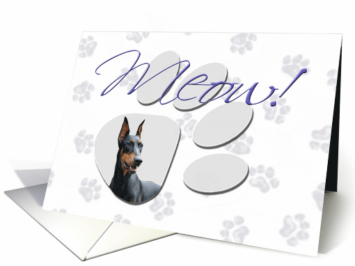 April Fool's Day Greeting - featuring a Doberman Pinscher card