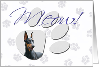 April Fool’s Day Greeting - featuring a Doberman Pinscher card