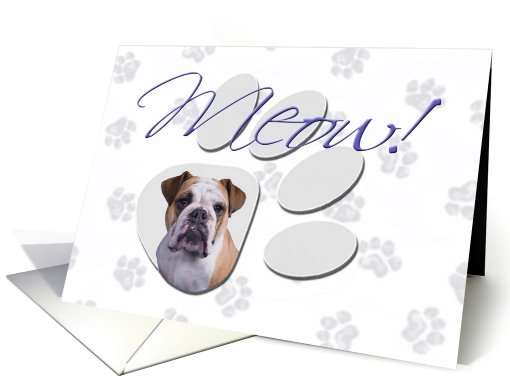 April Fool's Day Greeting - featuring an English Bulldog card (777087)
