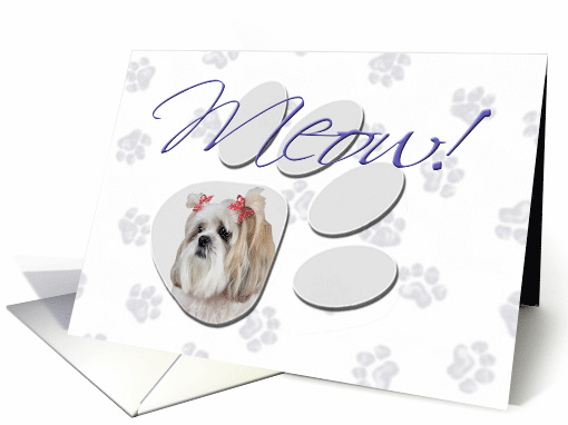 April Fool's Day Greeting - featuring a Lhasa Apso card (780887)
