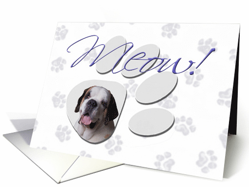 April Fool's Day Greeting - featuring a Saint Bernard card (782627)